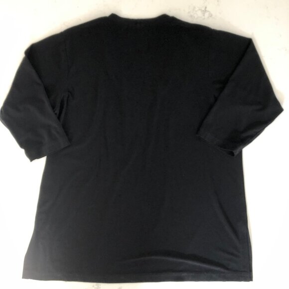 Sympli The Best Casual U Neck 3/4 Sleeve Polyester Spandex Blend Top Black Sz L - Picture 9 of 13